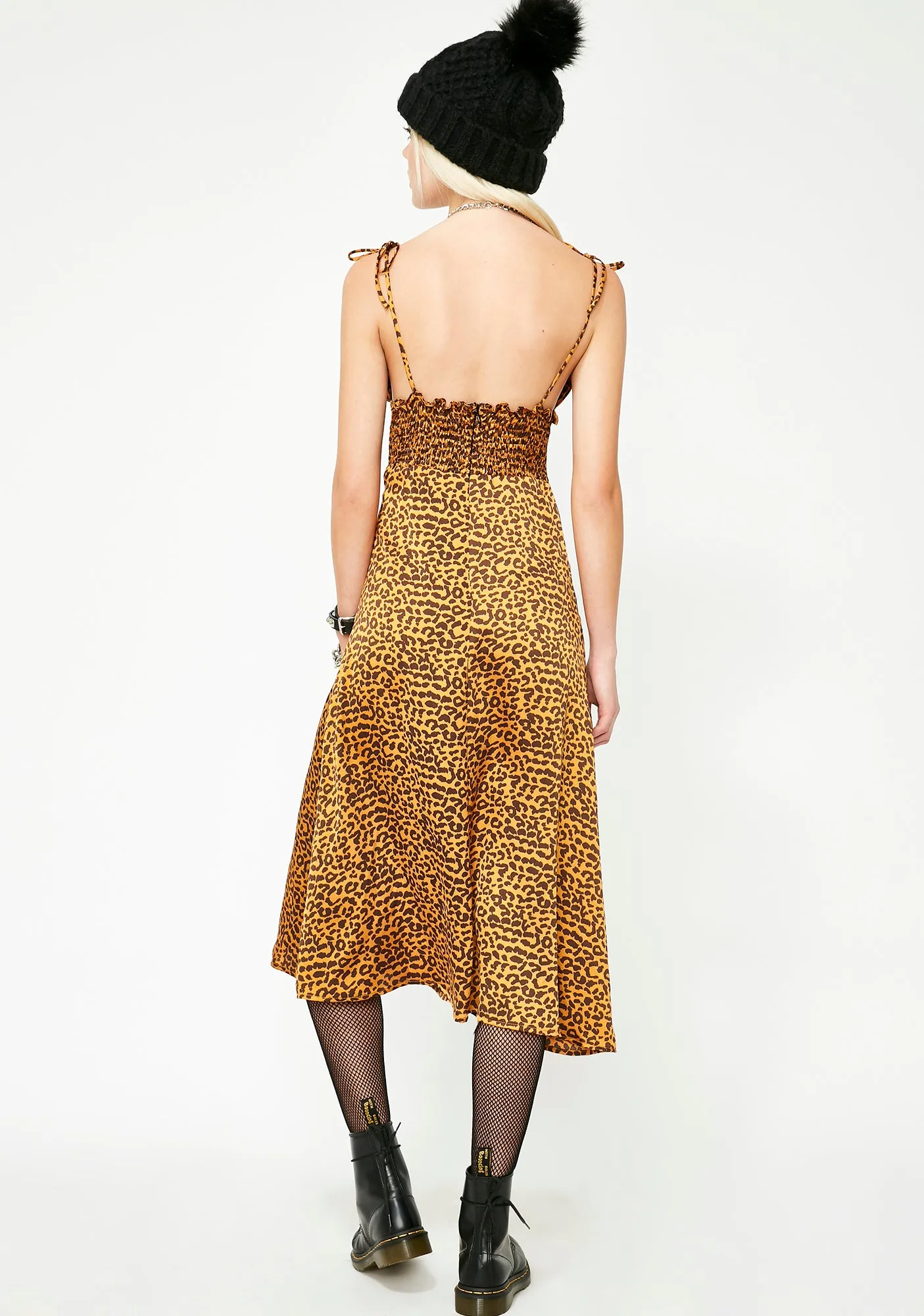 Fiery Feline Slip Dress