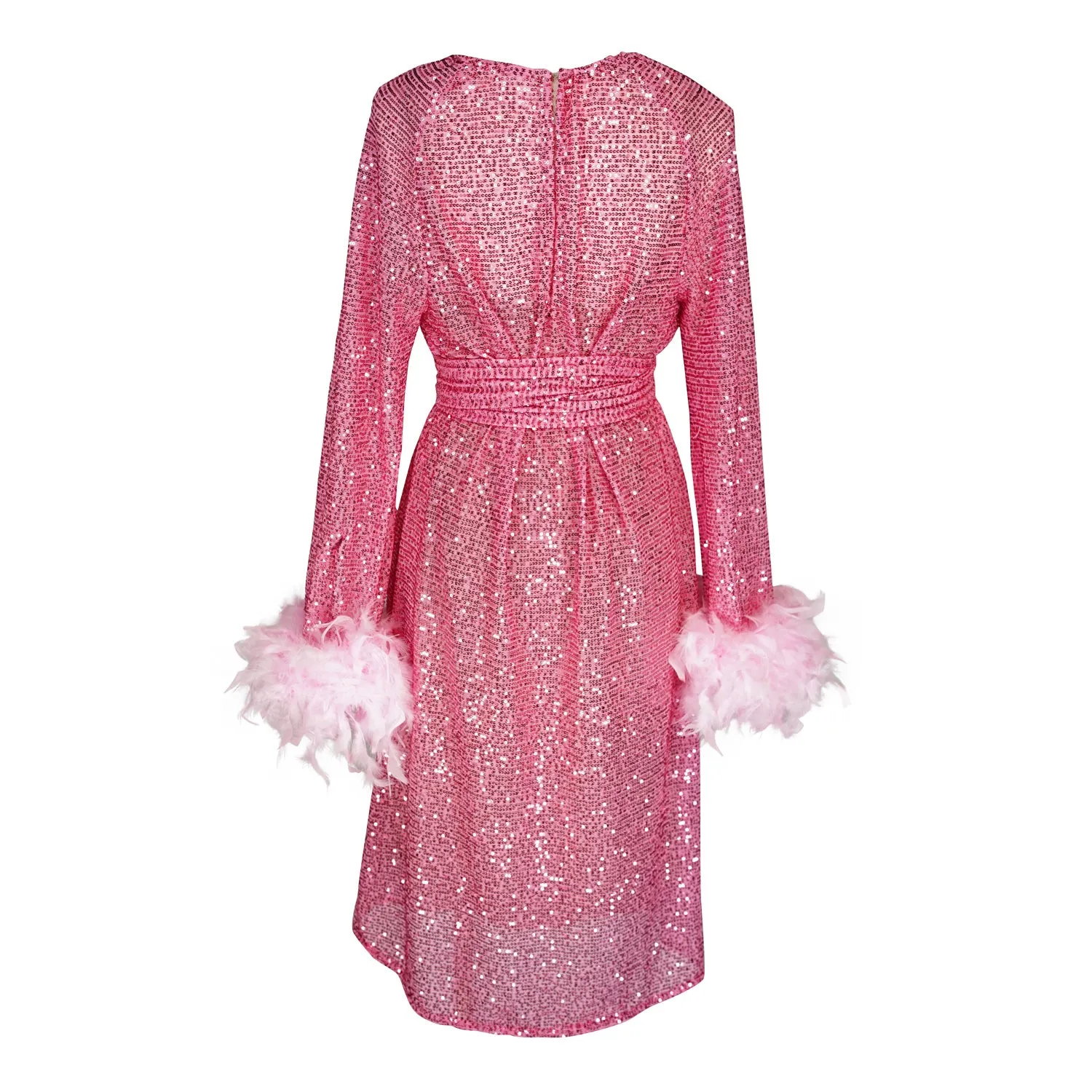 Flamingo Sequin Raglan Dress