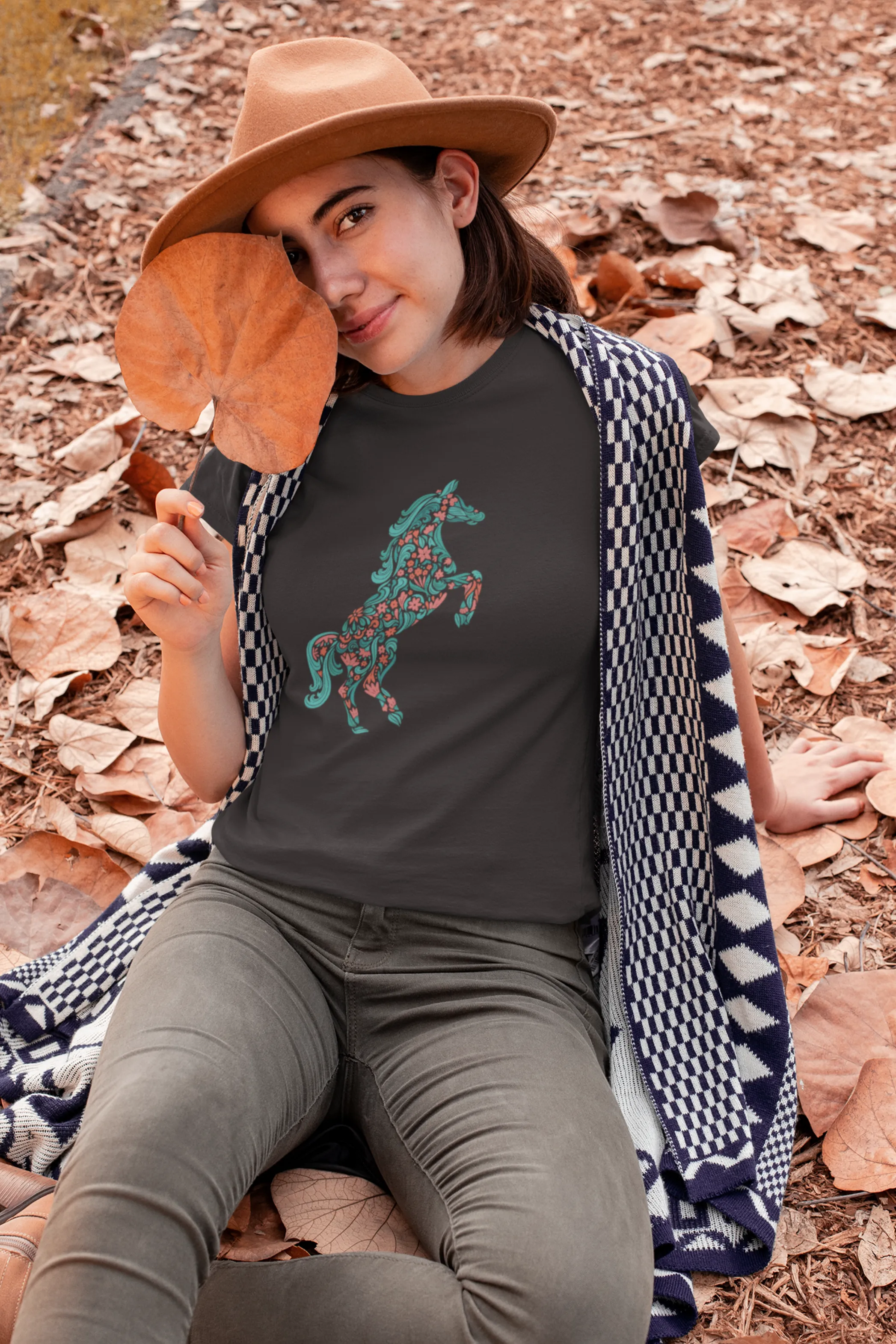 Floral Horse Printed T-shirt for women