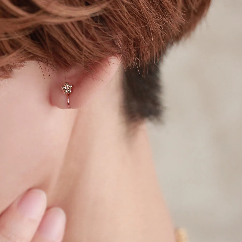 Flower Airy Fit Clip On Earrings