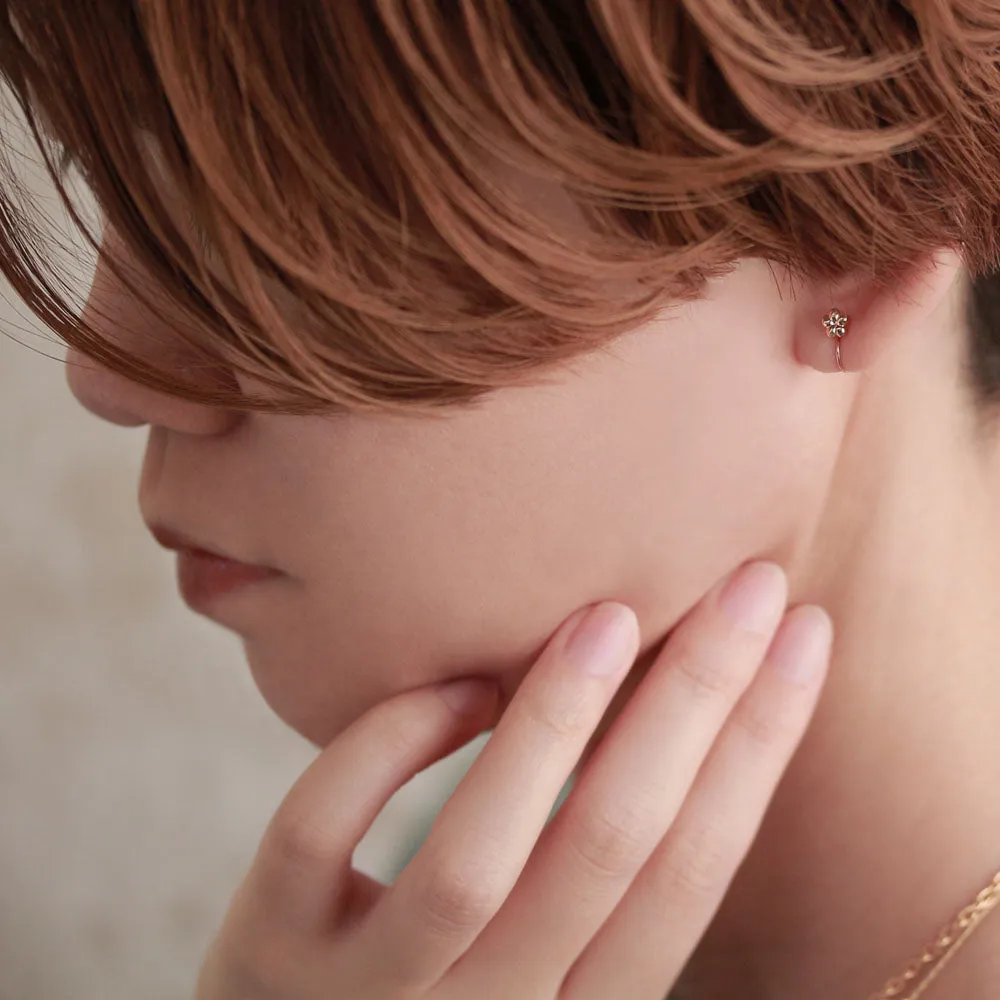 Flower Airy Fit Clip On Earrings
