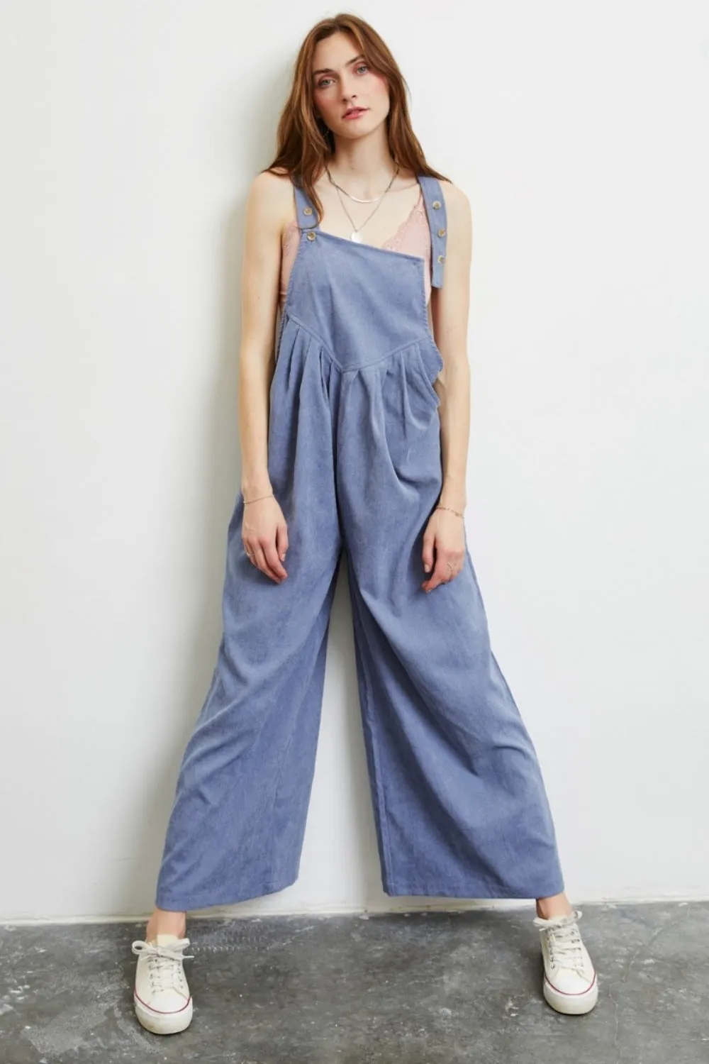 Full Size Wide Leg Overalls with Pockets