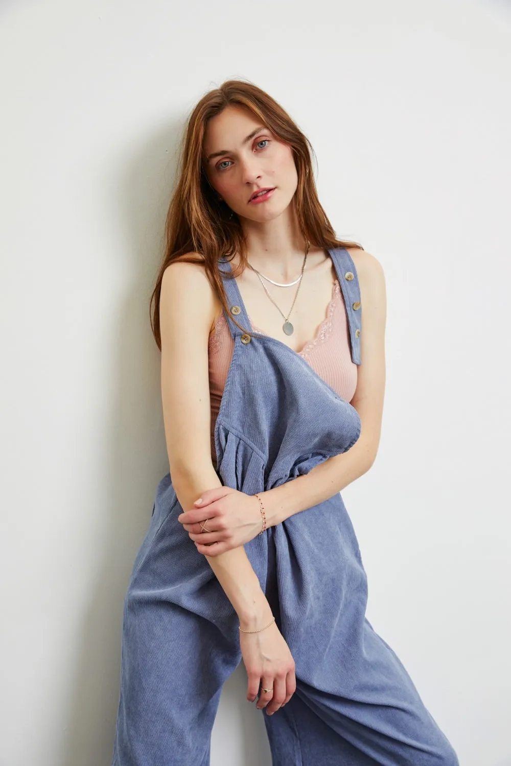 Full Size Wide Leg Overalls with Pockets