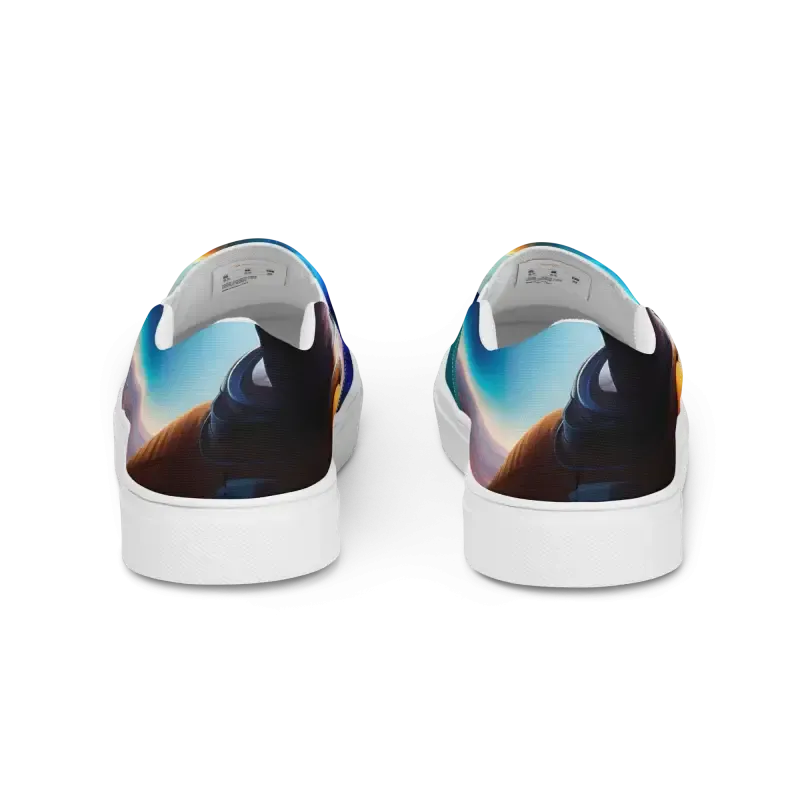 Galactic Mens Canvas Shoes Astronaut in Space