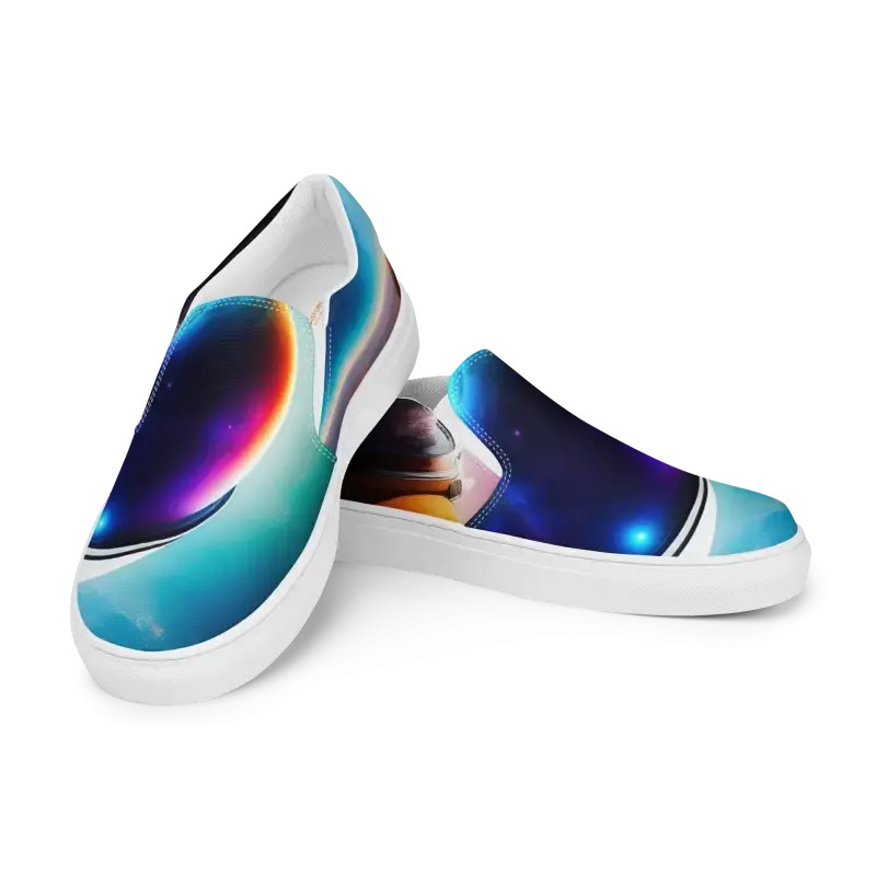 Galactic Mens Canvas Shoes Astronaut in Space