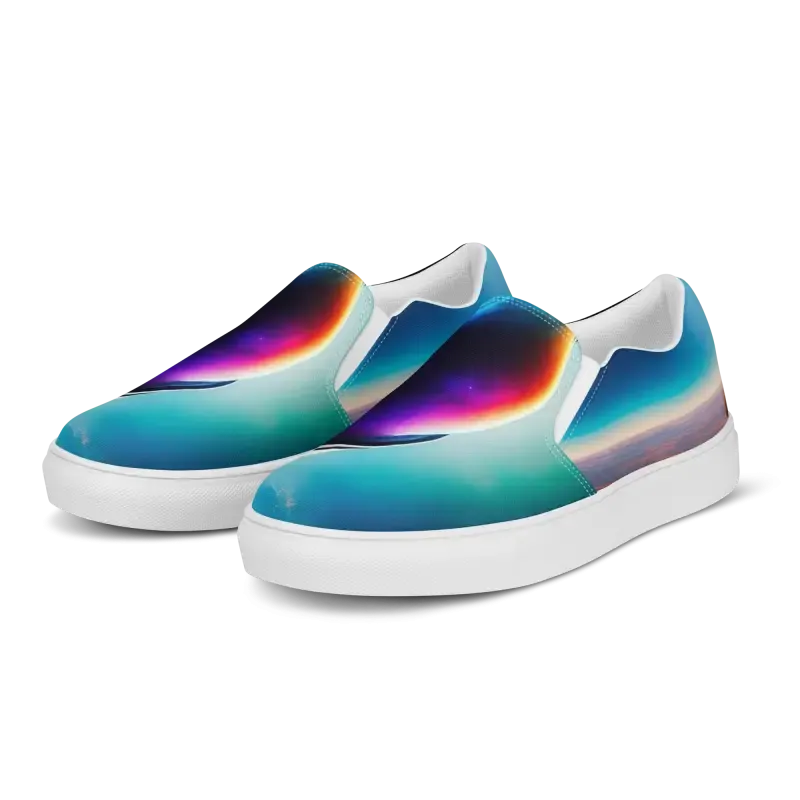Galactic Mens Canvas Shoes Astronaut in Space