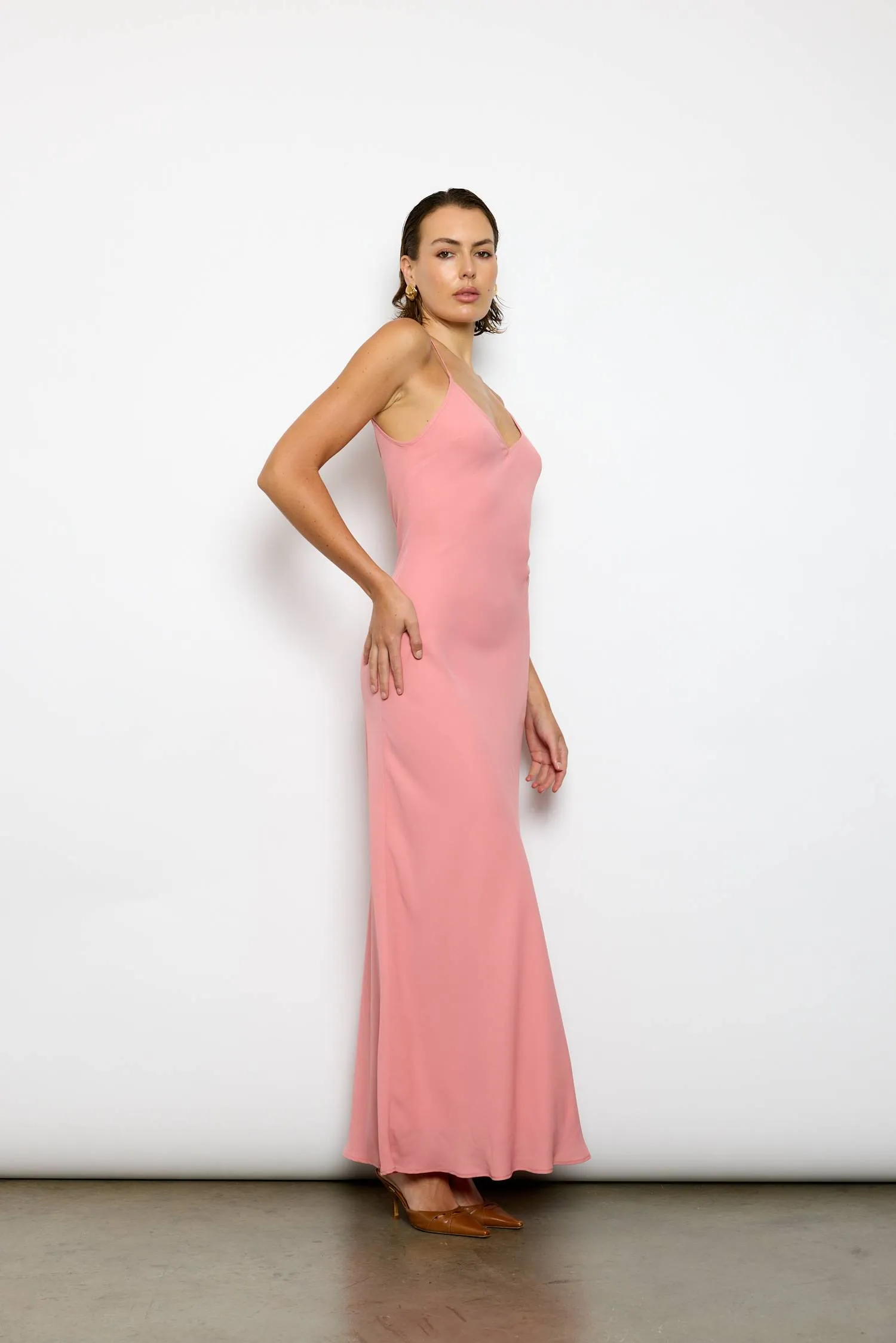 Georgette Maxi Dress | Blush