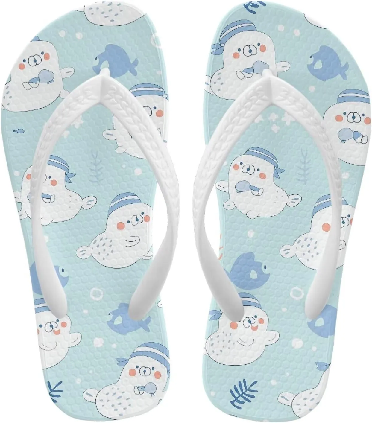 Girls Boys Flip Flops Sandals Kids Water Shoes - Cartoon Print - Thong Beach Slides Summer Slip-on