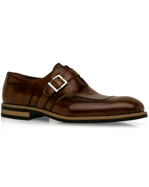 Hazel Monaco Leather Single Monk Strap Loafer