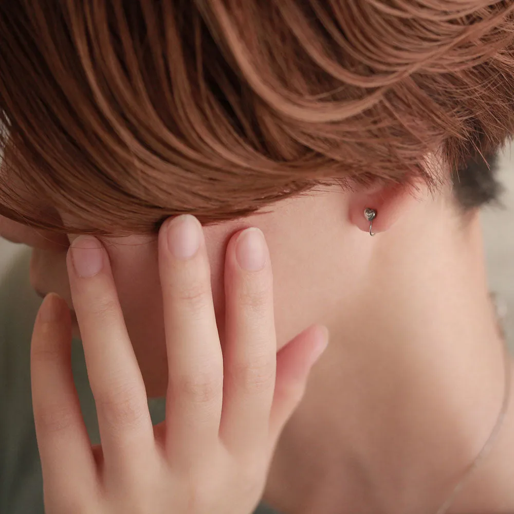 Heart Airy Fit Clip On Earrings