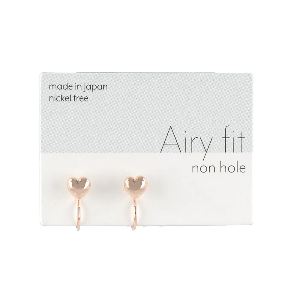 Heart Airy Fit Clip On Earrings