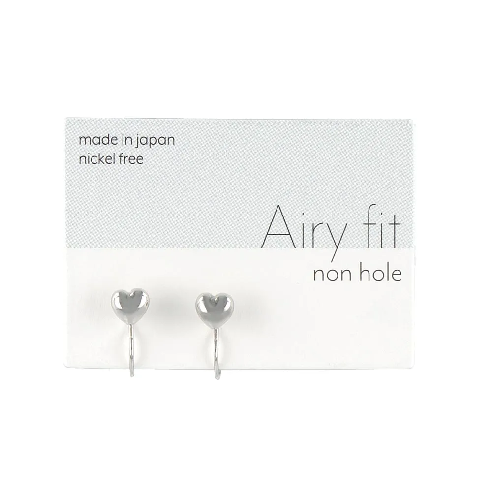Heart Airy Fit Clip On Earrings