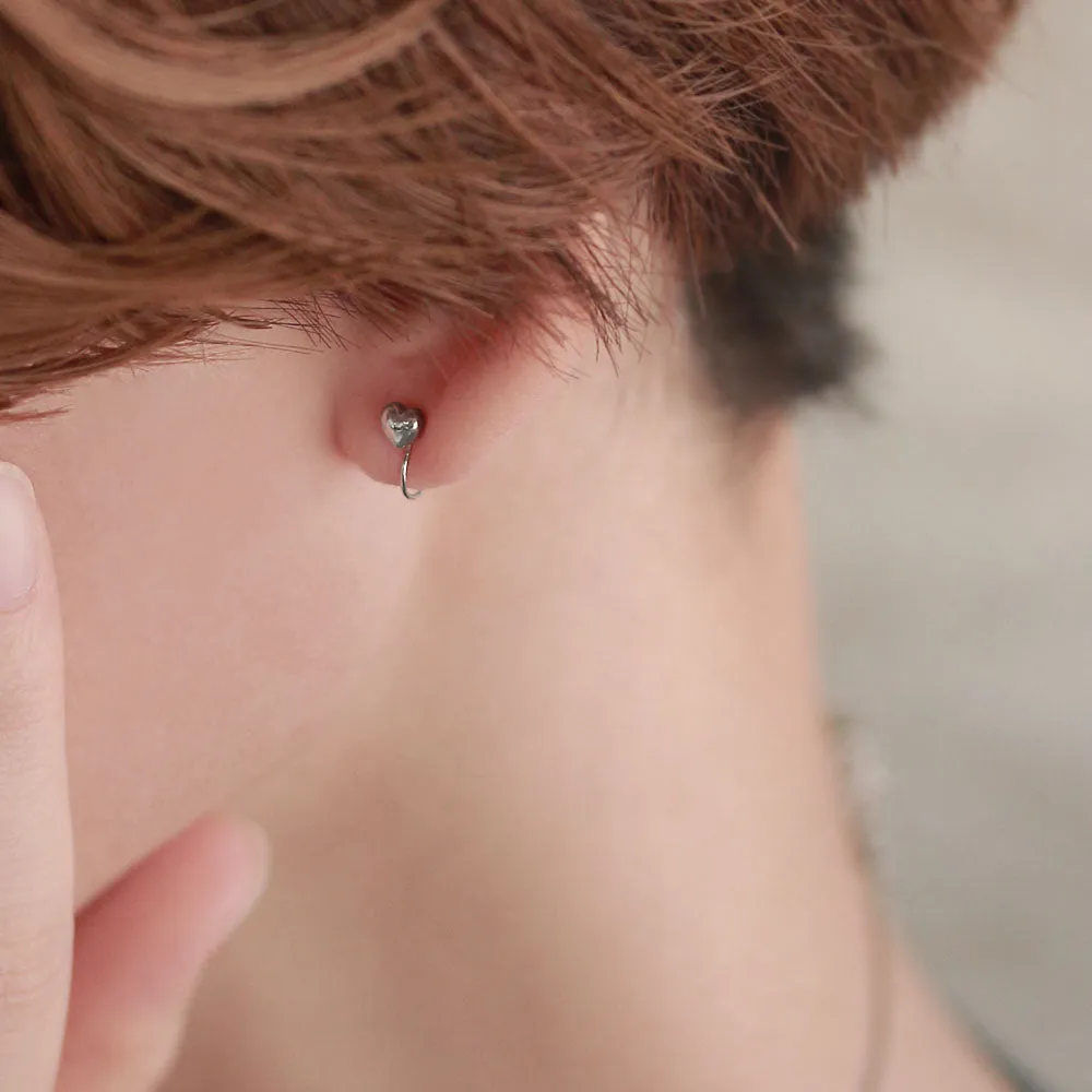 Heart Airy Fit Clip On Earrings