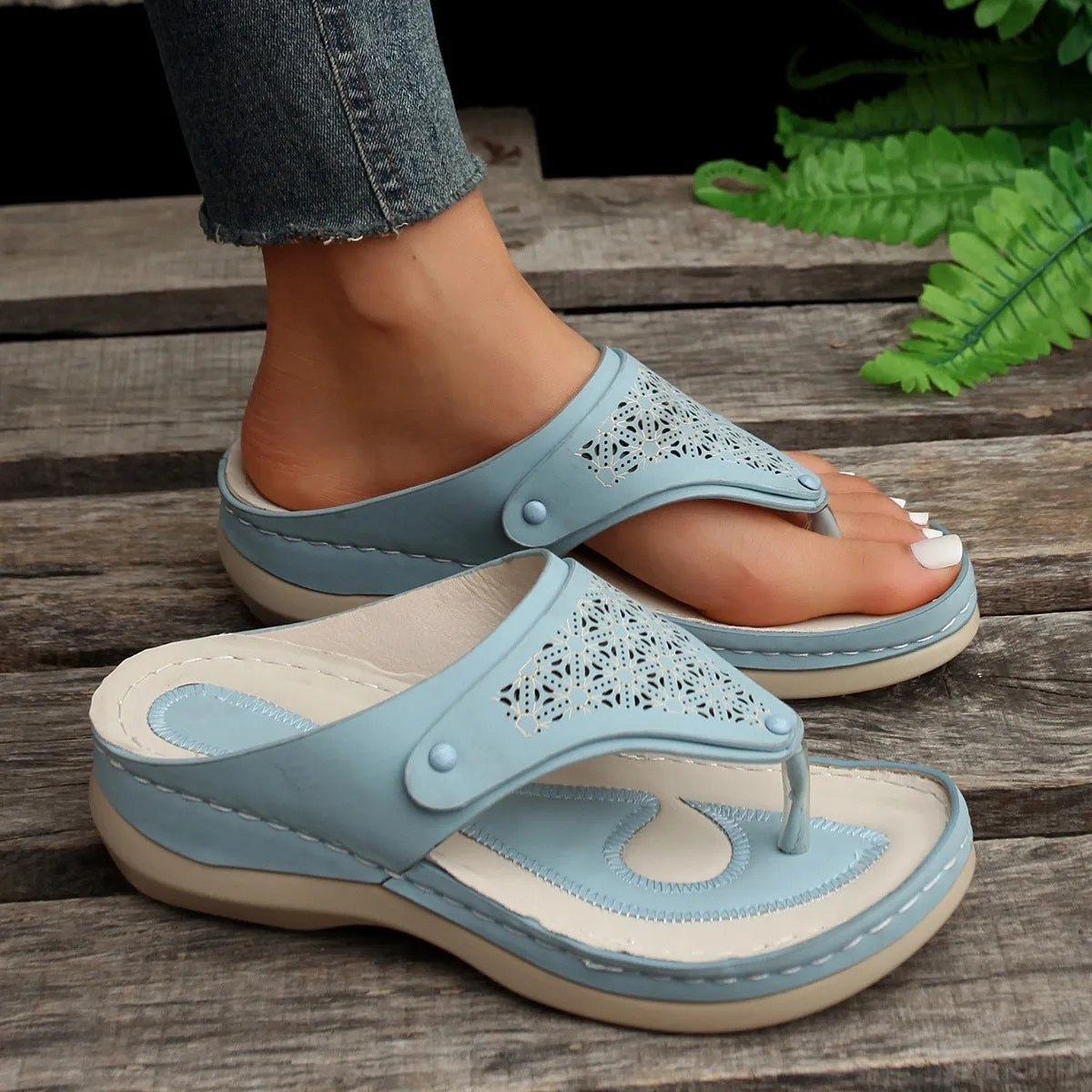 IslandEuphoria Stylish PU Flip Flops - Summer Comfort by The Nevermore