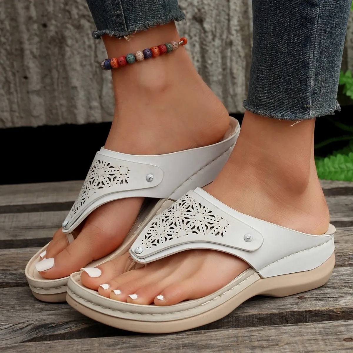 IslandEuphoria Stylish PU Flip Flops - Summer Comfort by The Nevermore