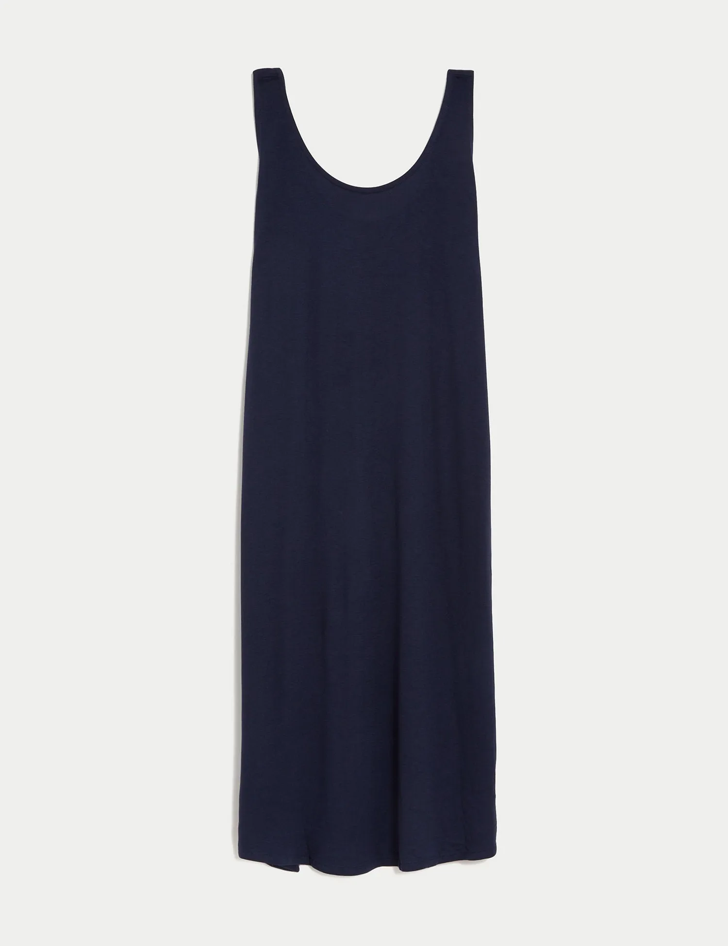 Jersey Round Neck Knee Length Slip Dress