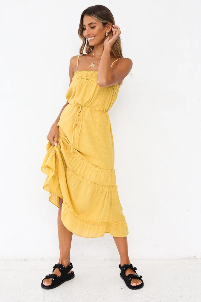 Kaya Midi Dress Mustard