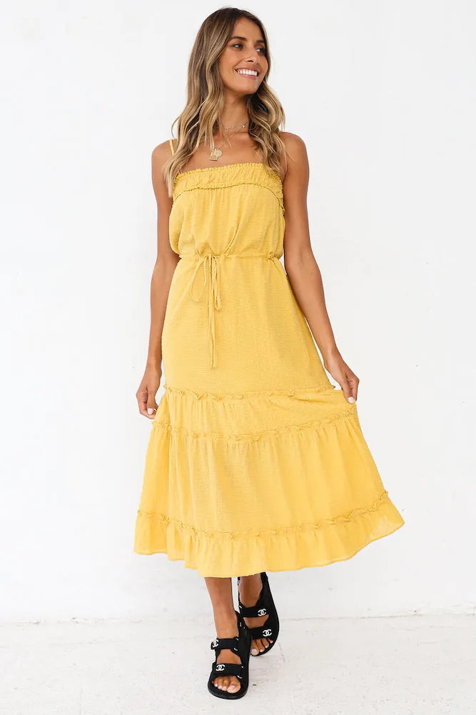 Kaya Midi Dress Mustard