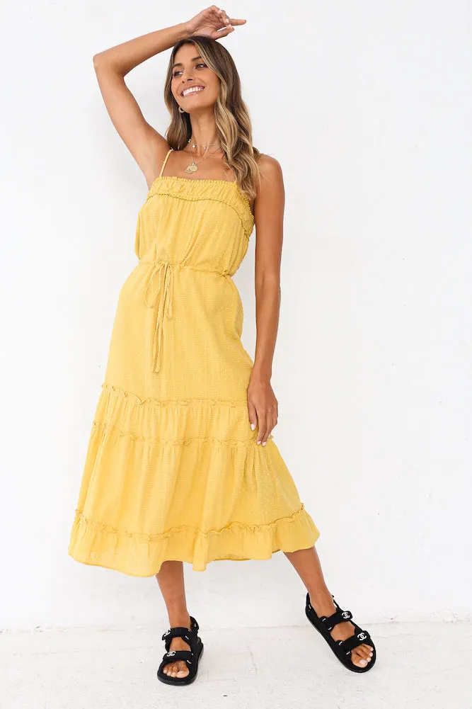 Kaya Midi Dress Mustard