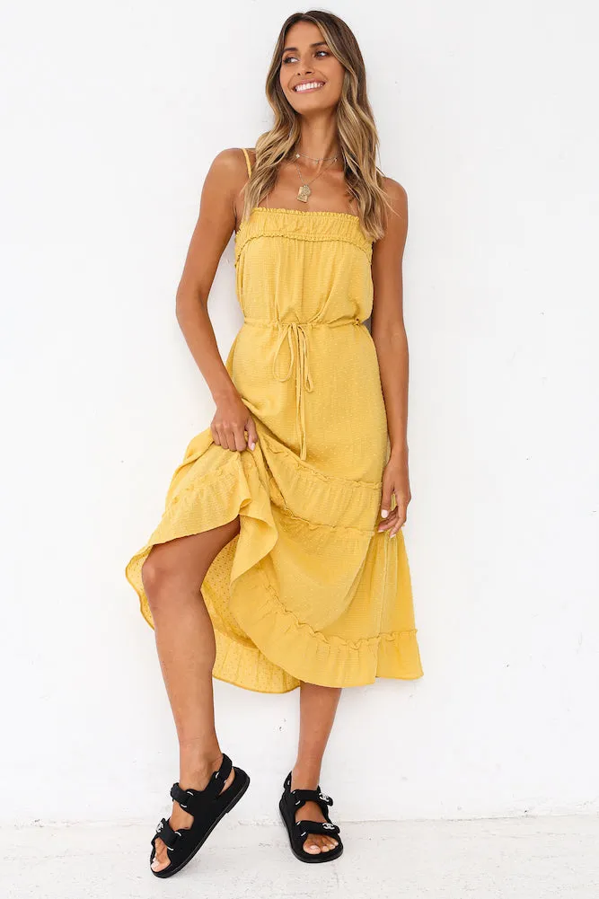 Kaya Midi Dress Mustard