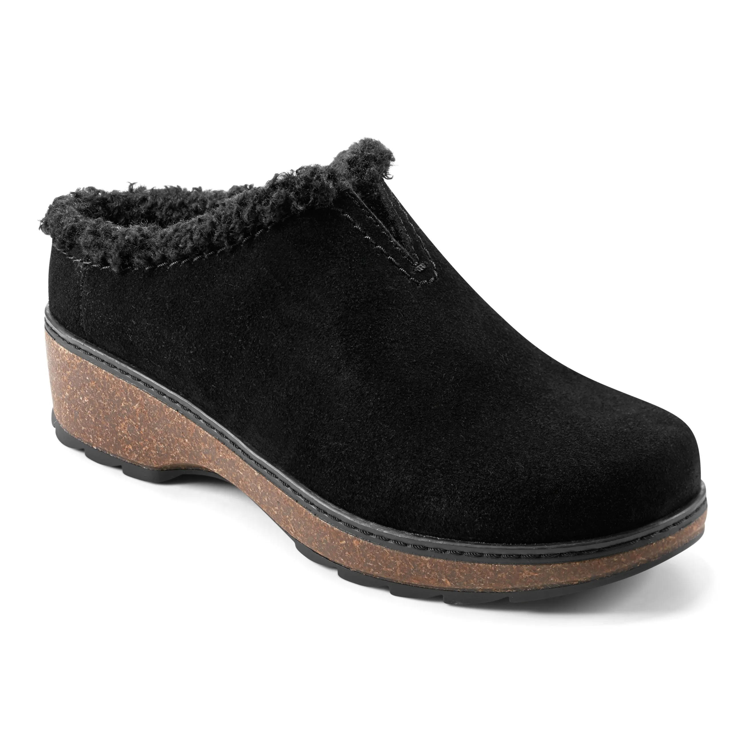 Kolia8 Round Toe Slip-on Casual Heeled Mules