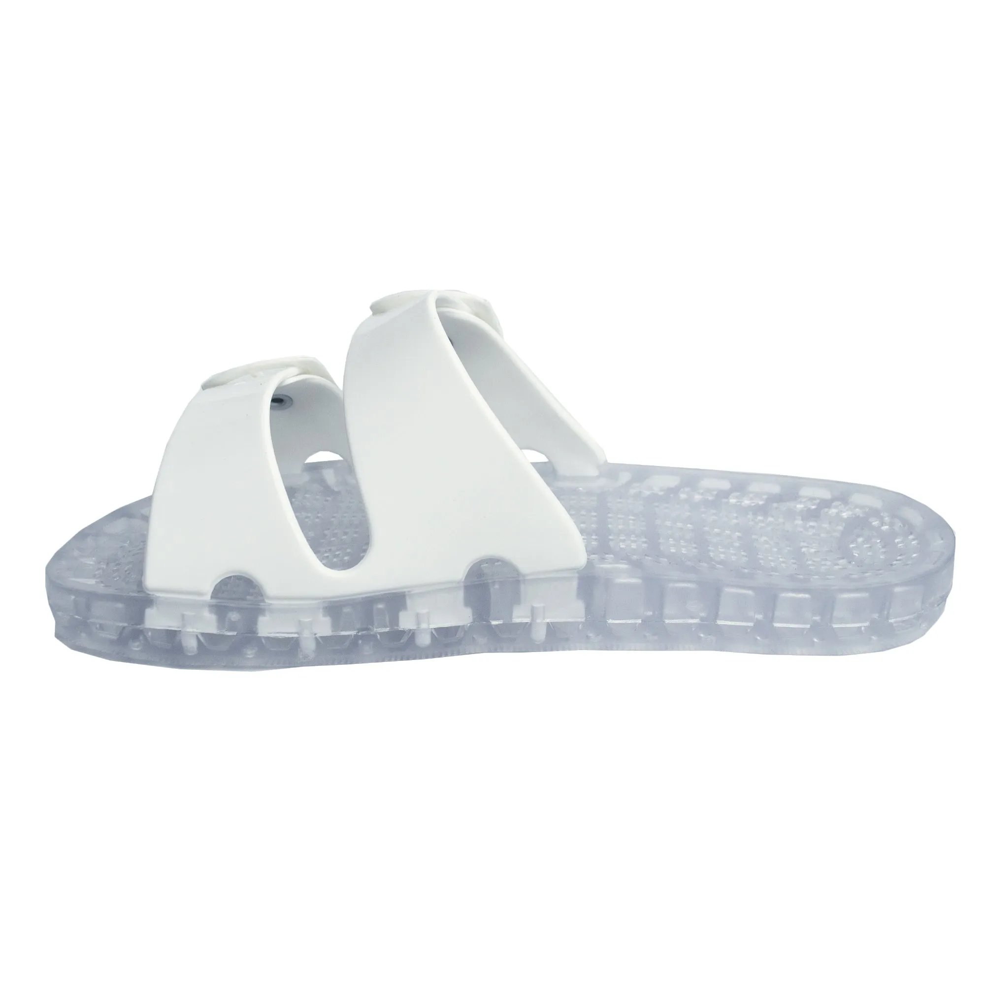 La Jolla - Clear Slide Sandal - White