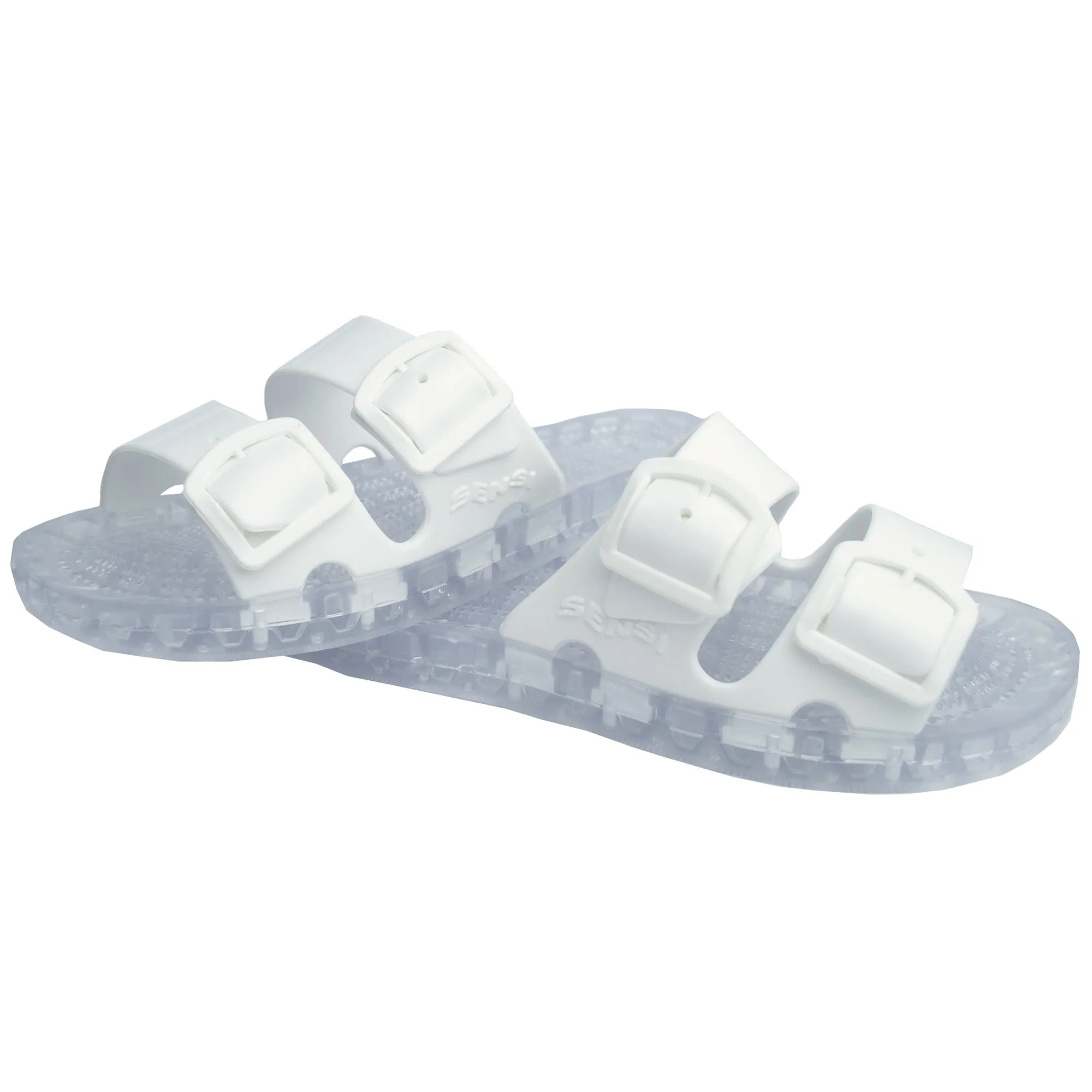 La Jolla - Clear Slide Sandal - White
