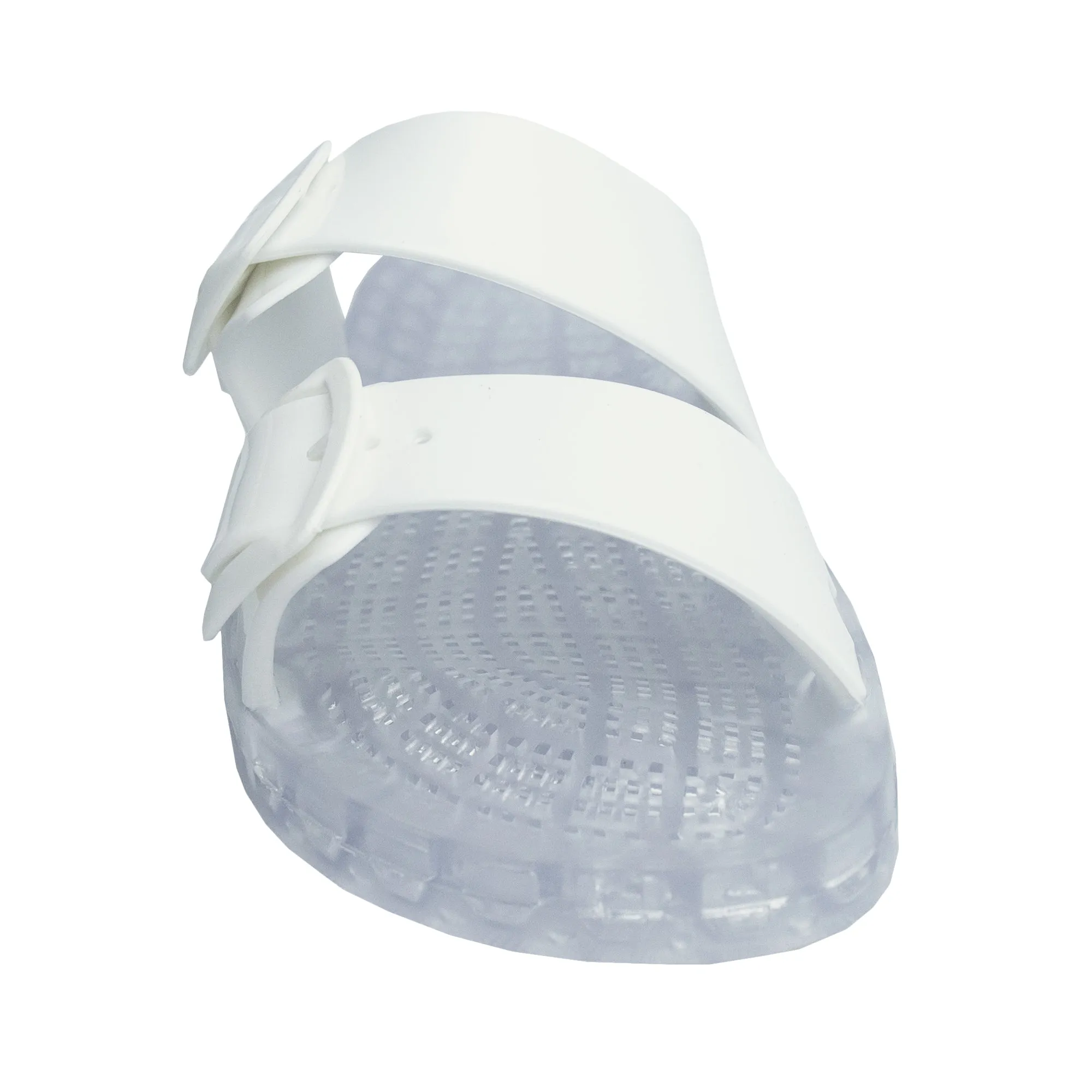 La Jolla - Clear Slide Sandal - White