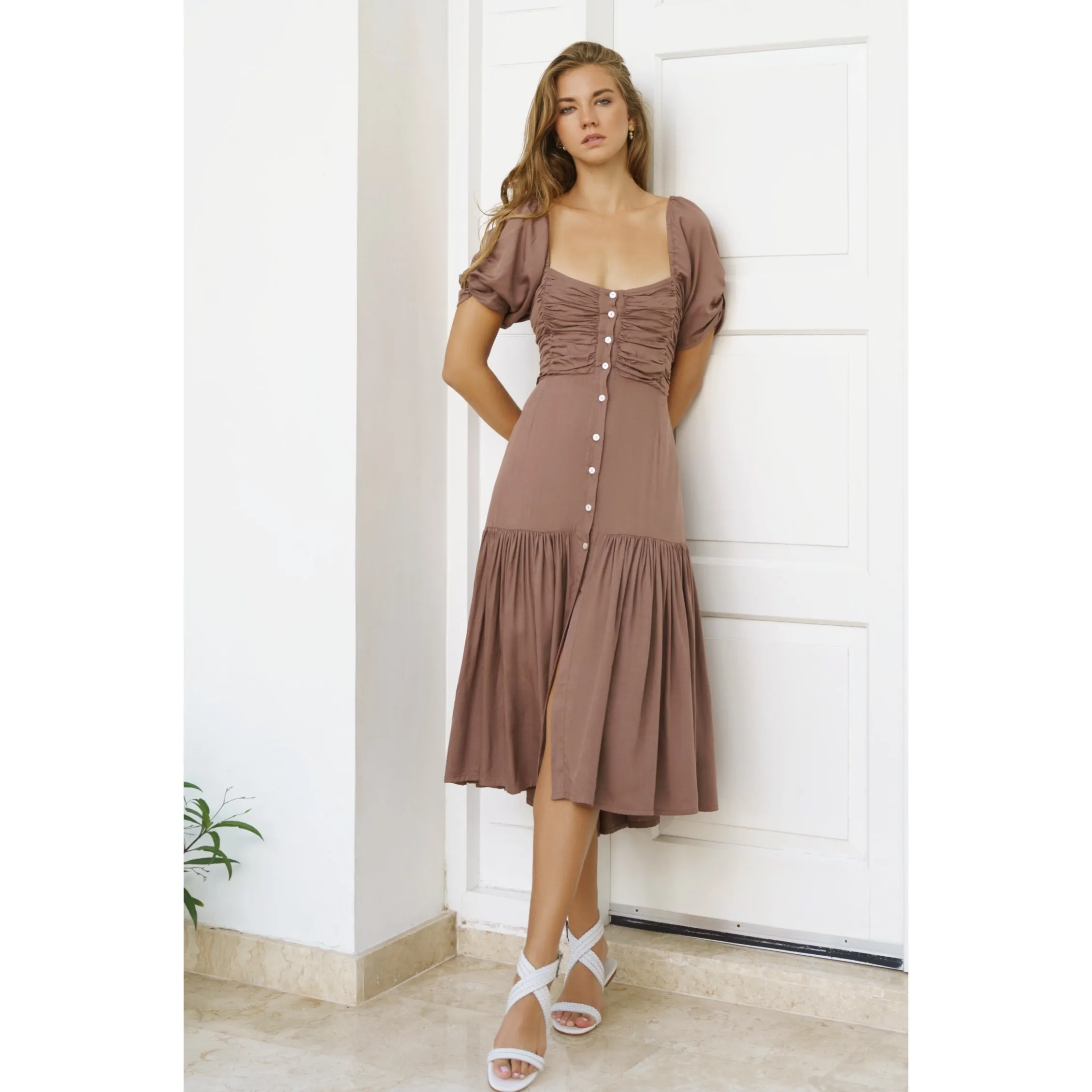 Lilit Dress in Mocca