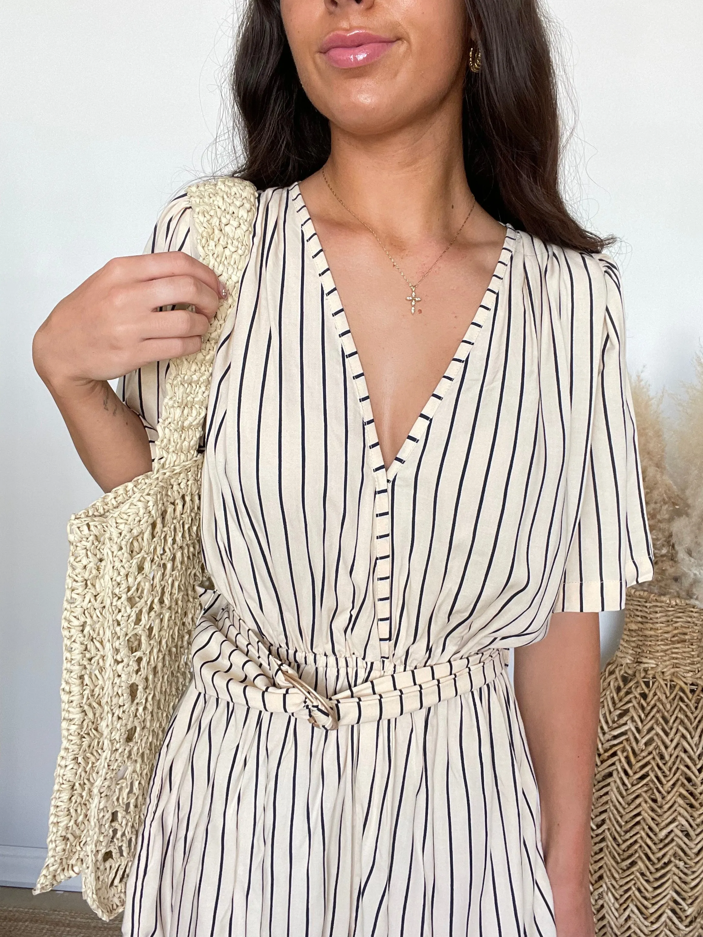Lusana | Valerie Striped Romper