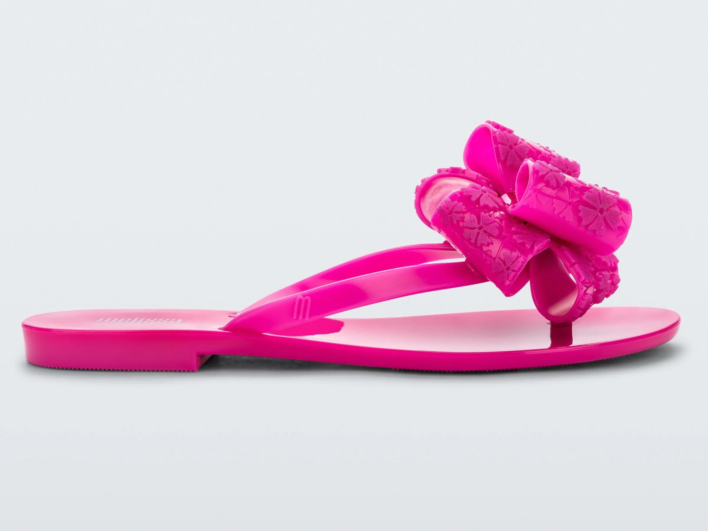 Melissa Harmonic Sweet IX AD Flat Pink Flipflops with Bow For Women