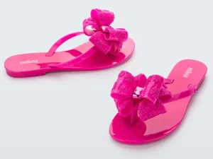 Melissa Harmonic Sweet IX AD Flat Pink Flipflops with Bow For Women