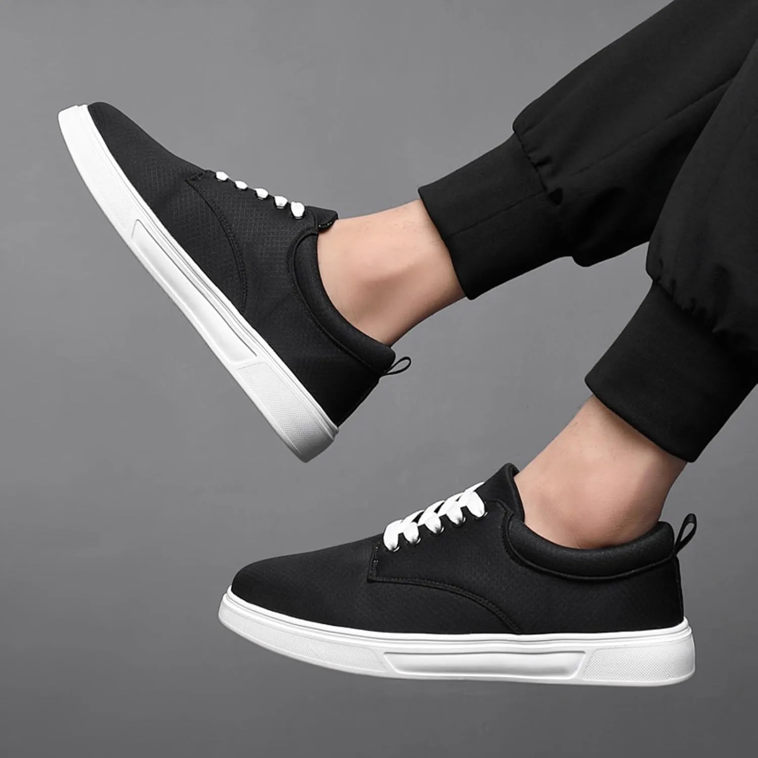Men's Arch Support Insole Shoes Breathable Casual Comfortable Walking Sneaker Hook and Loop Orthopedic Sneakers