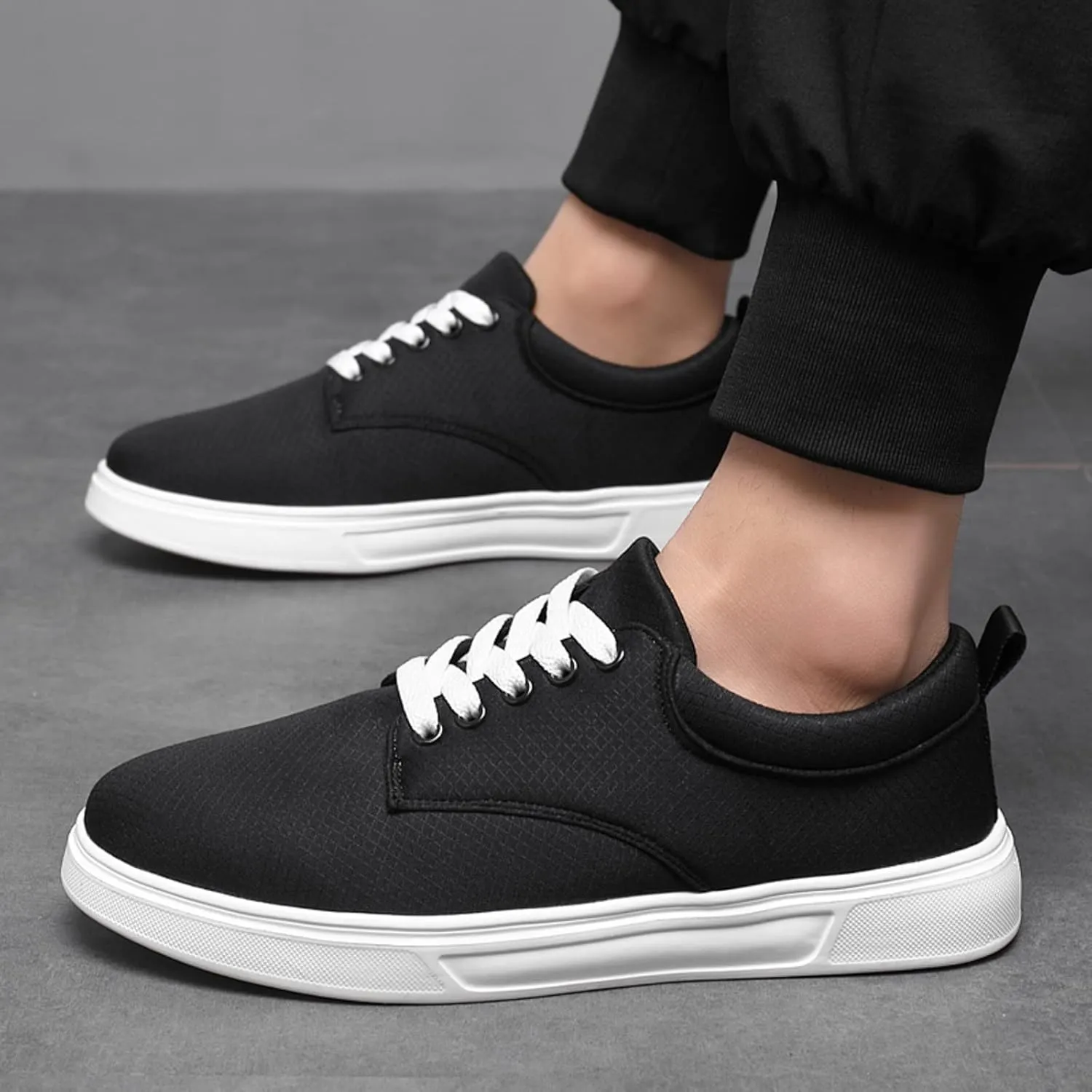 Men's Arch Support Insole Shoes Breathable Casual Comfortable Walking Sneaker Hook and Loop Orthopedic Sneakers