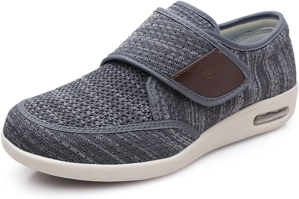 Men's Diabetic Slippers Comfy Memory Foam Orthopedic Shoes Anti-Skid Rubber Sole Memory Foam Wide House Shoes