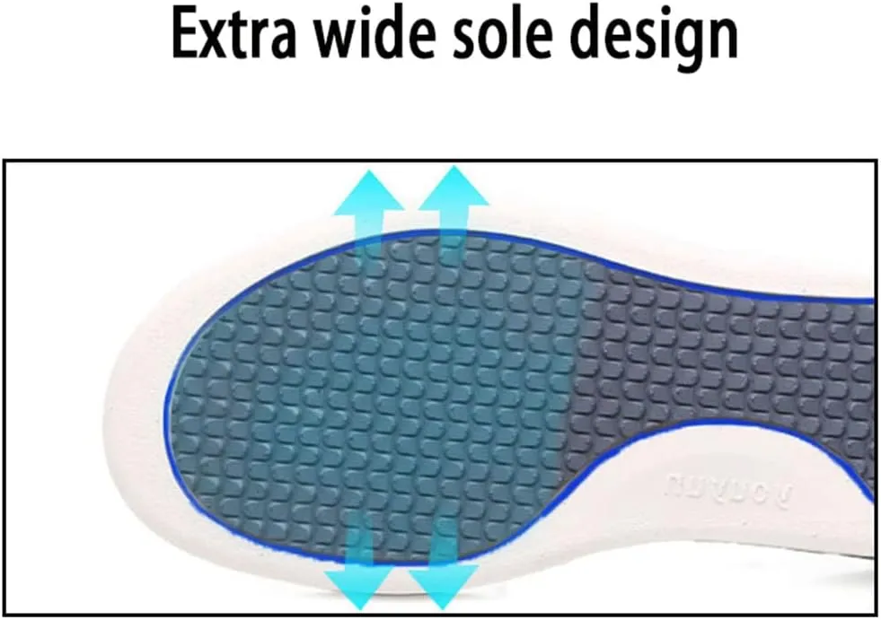 Men's Diabetic Slippers Comfy Memory Foam Orthopedic Shoes Anti-Skid Rubber Sole Memory Foam Wide House Shoes