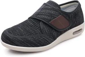 Men's Diabetic Slippers Comfy Memory Foam Orthopedic Shoes Anti-Skid Rubber Sole Memory Foam Wide House Shoes