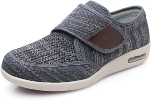 Men's Diabetic Slippers Comfy Memory Foam Orthopedic Shoes Anti-Skid Rubber Sole Memory Foam Wide House Shoes