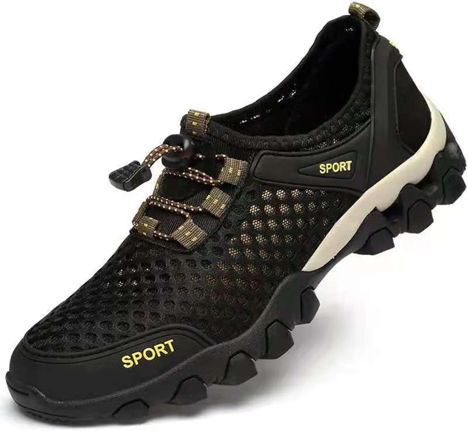 Men's Low Range Hands Free Slip-in Sneaker, Summer Mesh Breathable Hiking Shoes Outdoor Walking Casual Sports Shoes