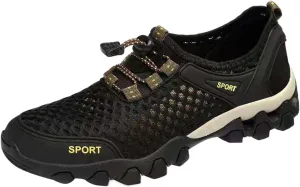 Men's Low Range Hands Free Slip-in Sneaker, Summer Mesh Breathable Hiking Shoes Outdoor Walking Casual Sports Shoes