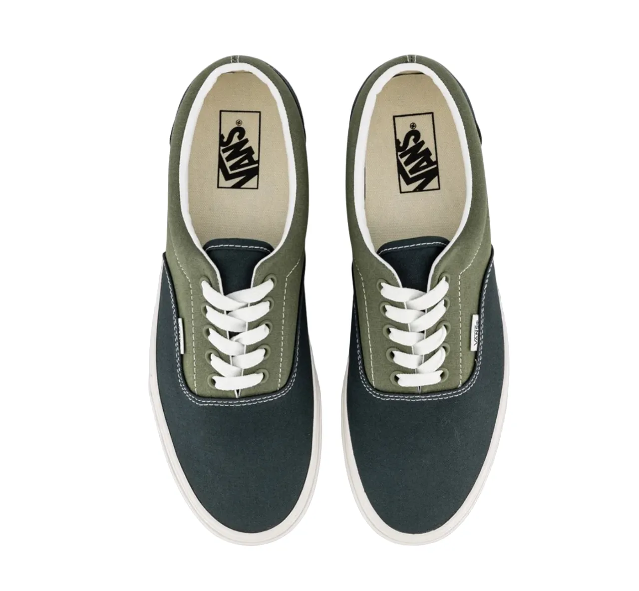 Mens Vans Era Tri-Tone Shoes Green