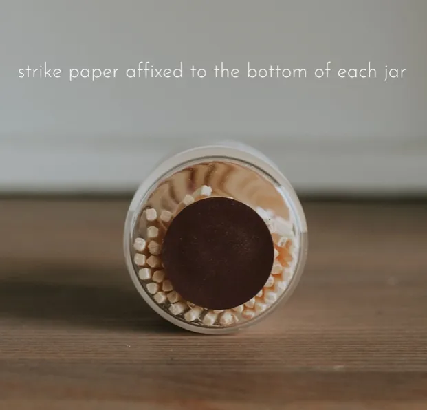 Mini Glass Jar Apothecary Matches