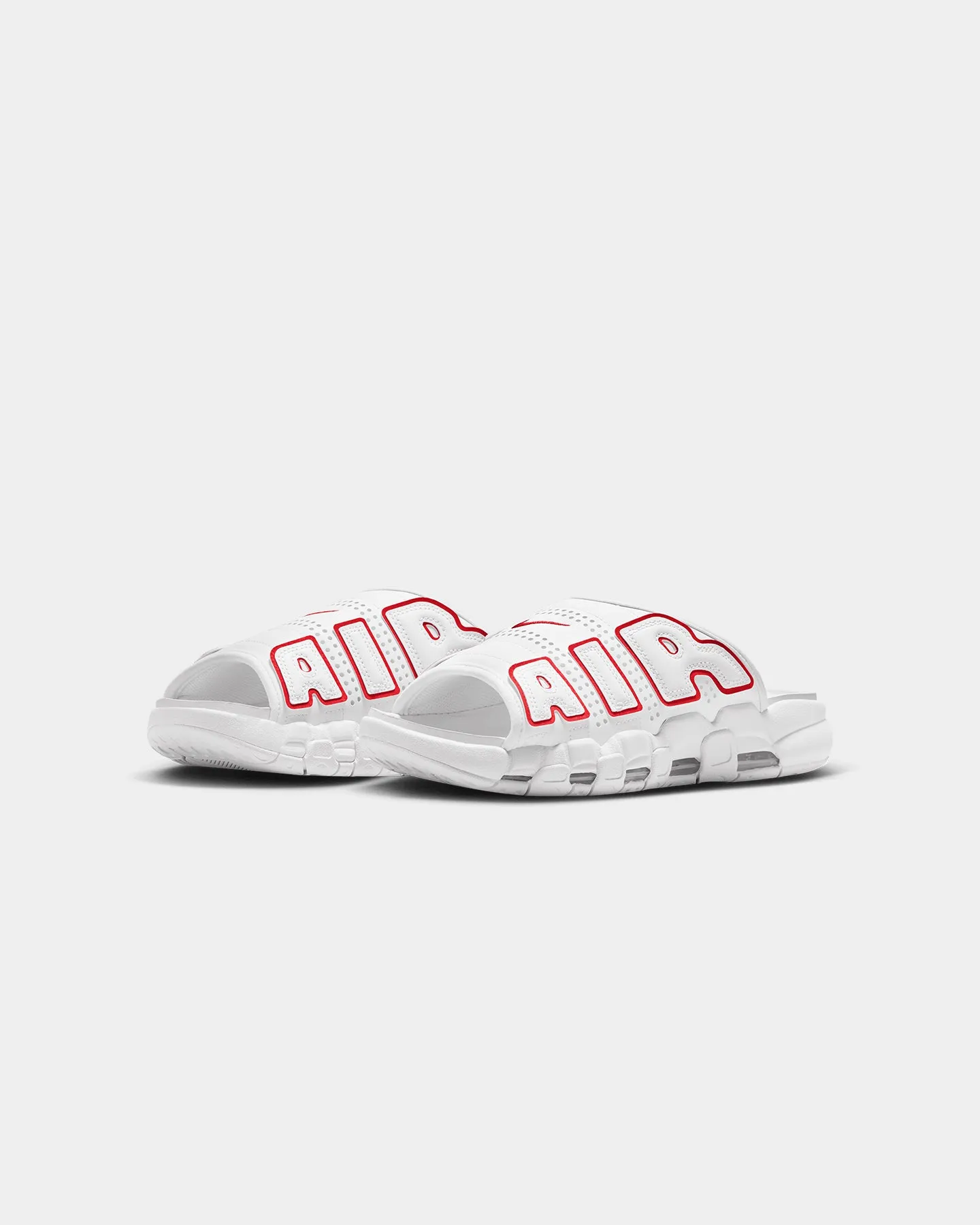 Nike Air More Uptempo Slides White/University Red