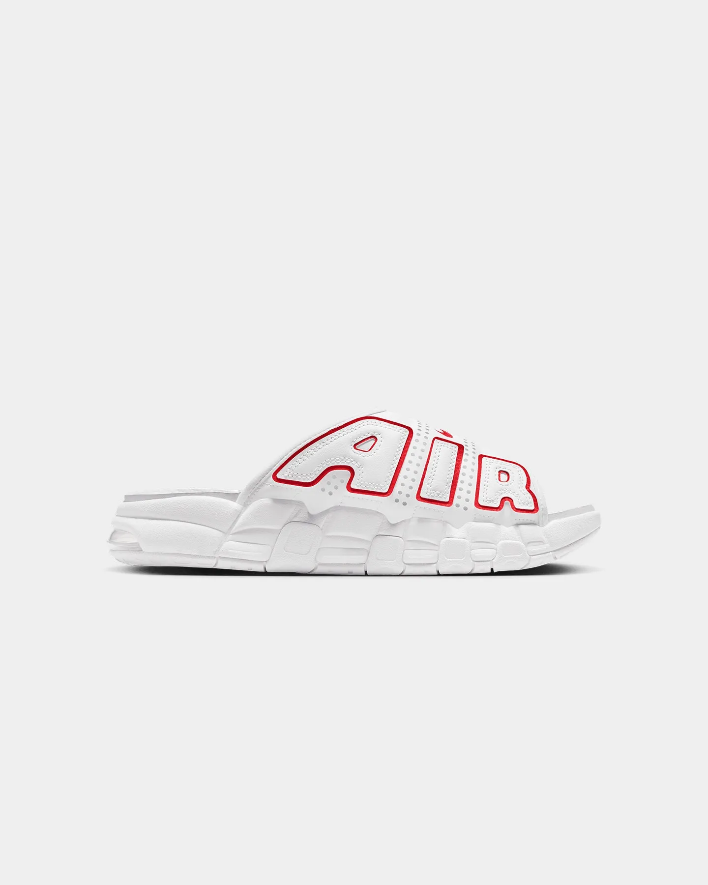Nike Air More Uptempo Slides White/University Red