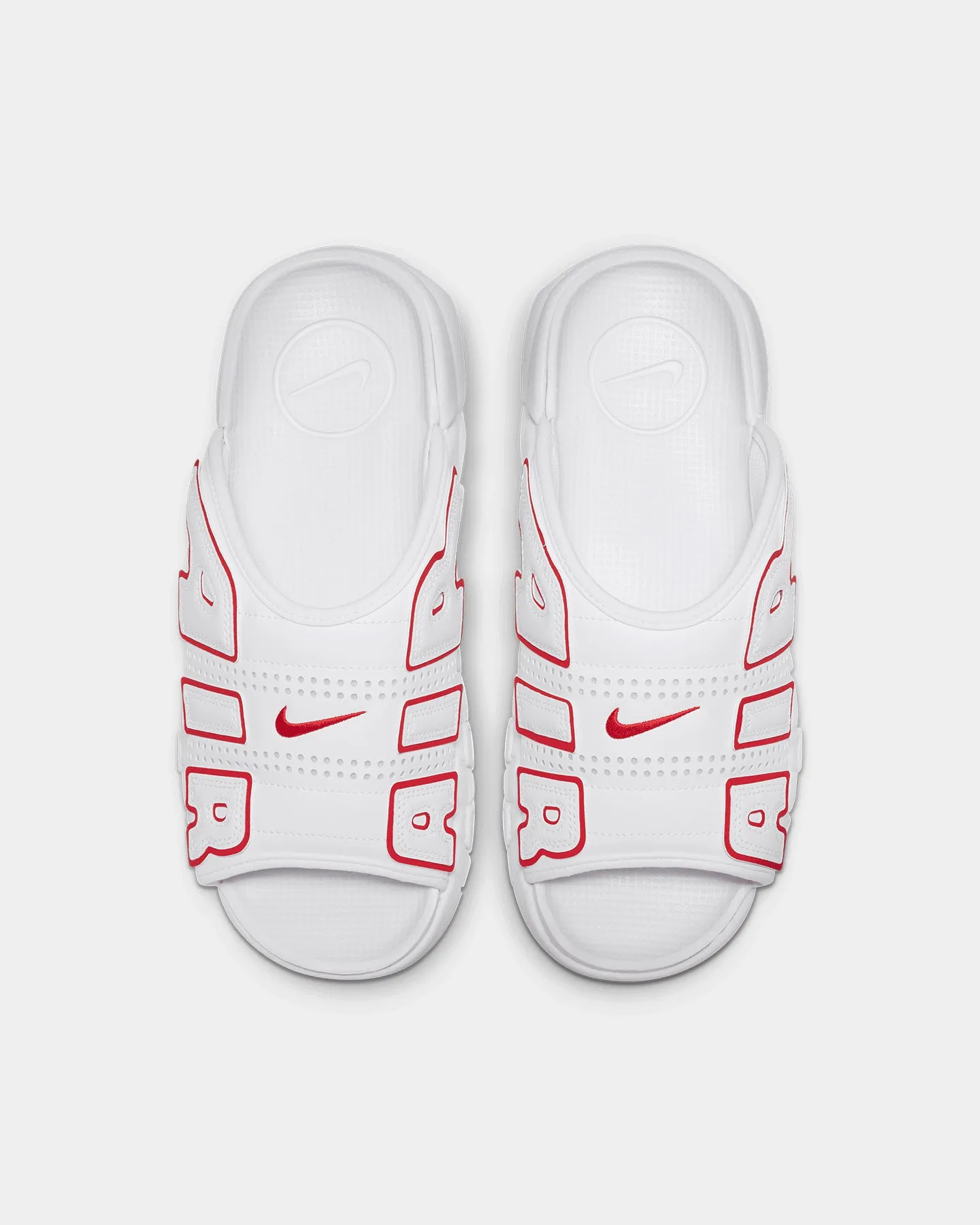 Nike Air More Uptempo Slides White/University Red