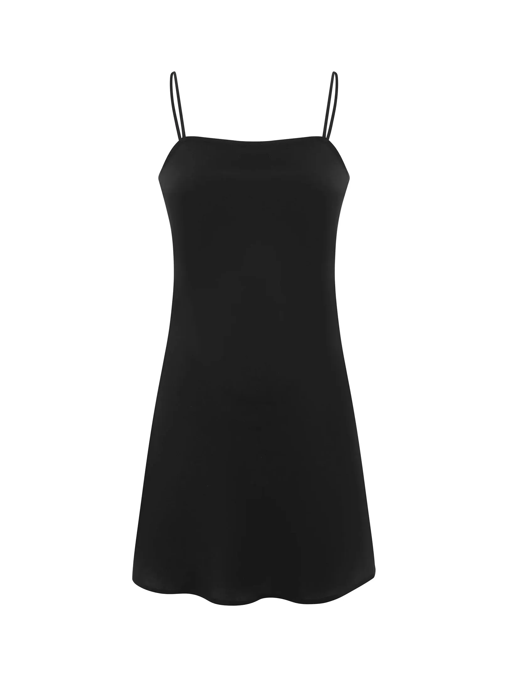 Olga Joan Mini Silk Slip Black