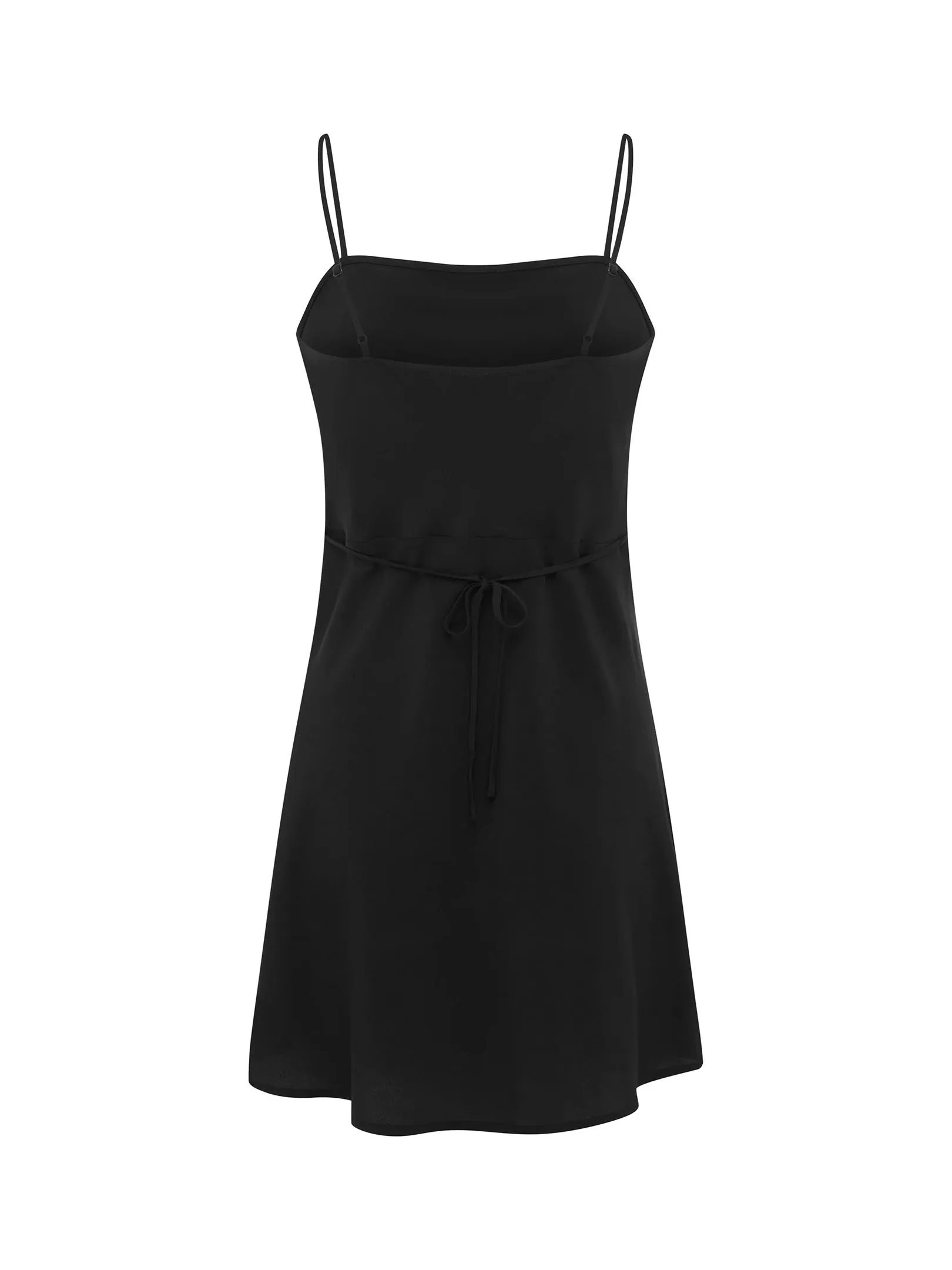 Olga Joan Mini Silk Slip Black