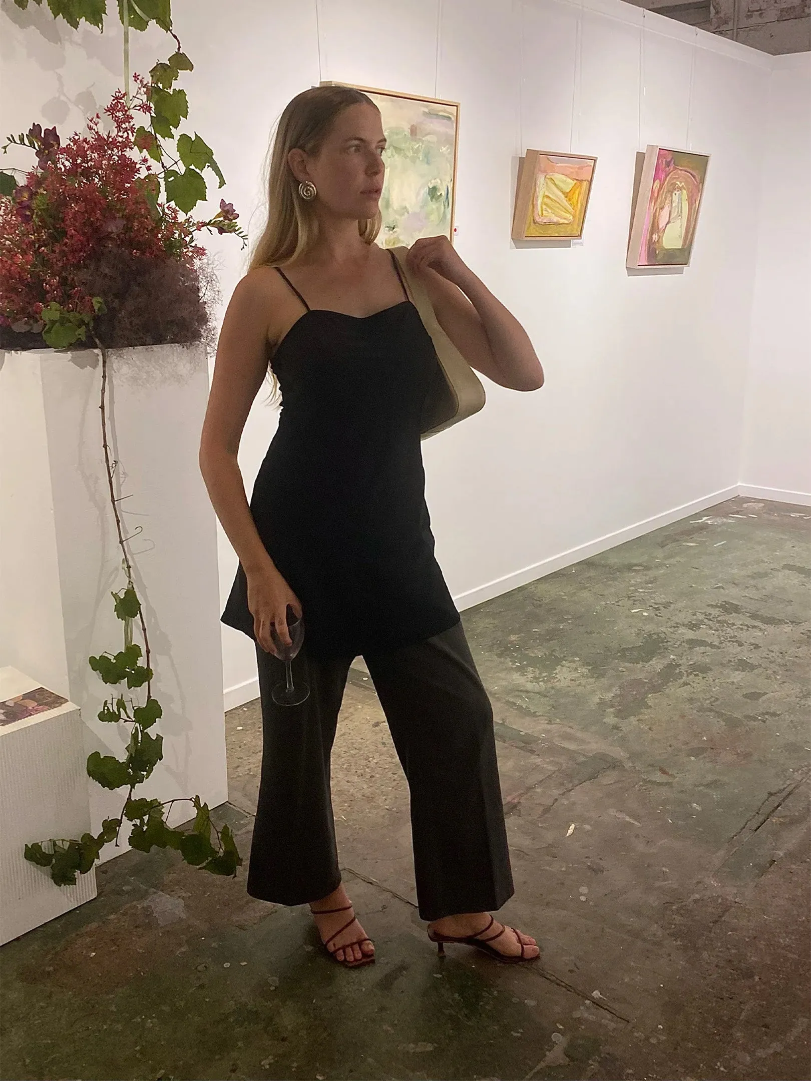 Olga Joan Mini Silk Slip Black