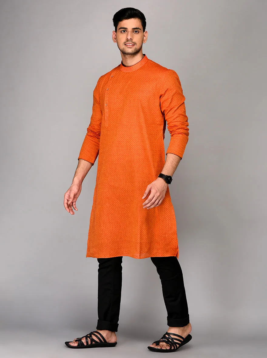 Orange Printed Kurta | Azania