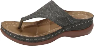 Orthopedic Sandals for Women Summer Dressy Wedge Sandals Arch Support Comfortable Slip On Flip Flops Wide Width Beach Slippers